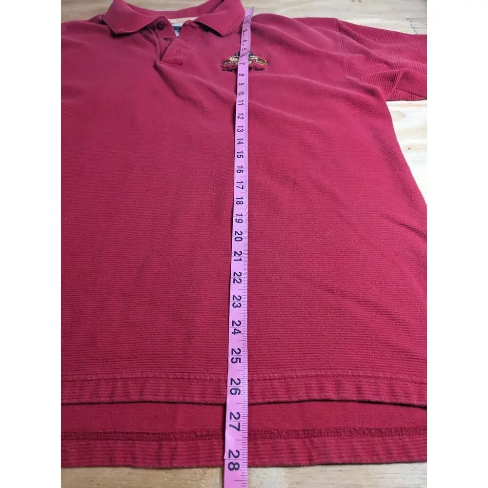 Vintage Disney World Polo XL Size Red Embroidered Disney Theme Parks Mickey